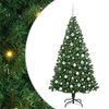 vidaXL Umestno božično drevo Zelena 180 cm PVC, jeklo in plastika