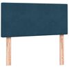 vidaXL Box spring postelja z vzmetnico temno modra 90x210 cm žamet