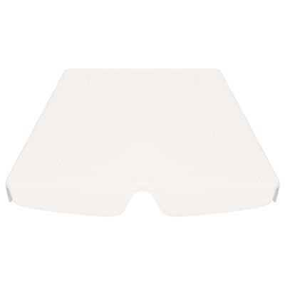 vidaXL Streha za vrtno gugalnico bela 188/168x110/145 cm