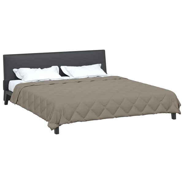 vidaXL Polna celoletna prevleka Svetlo siva 200 x 220 cm Mikrovlakna