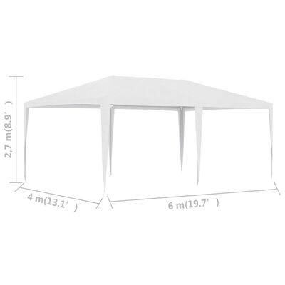 vidaXL Vrtni šotor 4x6 m bel