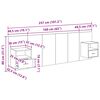 vidaXL Vznožnica z omarico s polico 3 pcs Umetni hrast Konstruiran les