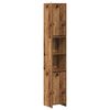 vidaXL Kopalni&scaron;ka omarica Old Wood 30x30x183,5 cm inženirski les
