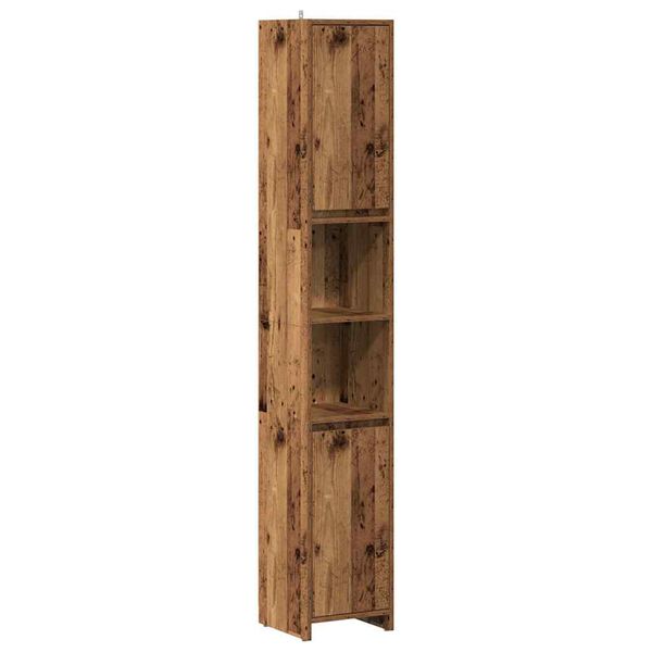 vidaXL Kopalni&scaron;ka omarica Old Wood 30x30x183,5 cm inženirski les