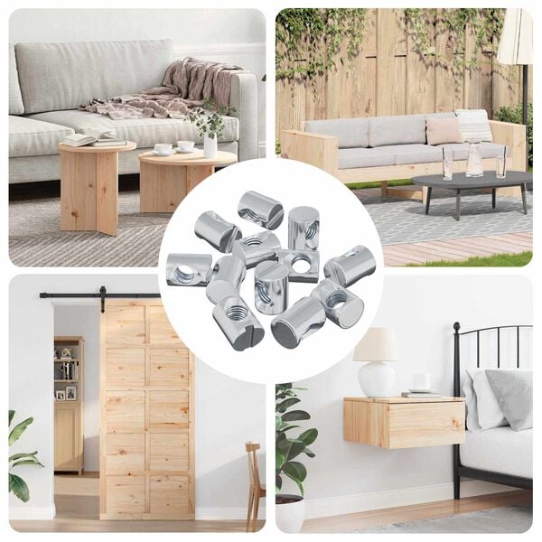 vidaXL Vijak za pohi&scaron;tvo v obliki sodčka 3462 pcs Cinkano M6 x 13 mm