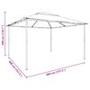 vidaXL Paviljon 4x4x3 m bel 180 g/m&sup2;