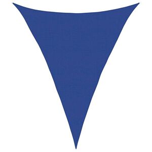 vidaXL Senčnik jadro 160 g/m&sup2; trikotno modro 5x6x6 m HDPE