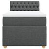 vidaXL Box spring postelja z vzmetnico temno siva 100x200 cm blago