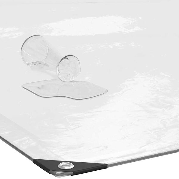 vidaXL Prozorna ponjava z očesci 2x10 m polietilen