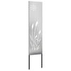 vidaXL Zaslon za zasebnost v vrtu srebrna 32 x 140 cm Nerjaveče jeklo
