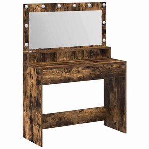 vidaXL Toaletna mizica Dimljeni oreh 100 x 41 x 135 cm Inženirski les