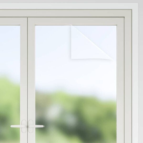 vidaXL Folija za okna 5 kosov statična matirana siva PVC