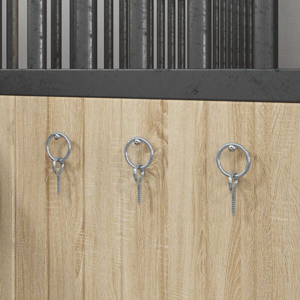 vidaXL Obroč za privez z vijaki 3 kosi srebrno jeklo