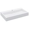 vidaXL Umivalnik 80x46x11 cm liti mineral/marmor bel