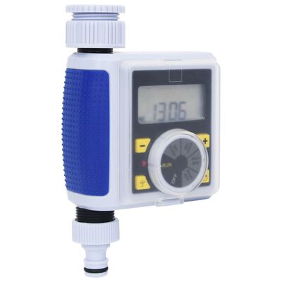 vidaXL Digitalni časovnik za zalivanje enojni s senzorjem vlage
