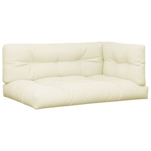 vidaXL Blazine za palete 3 kosi krem blago