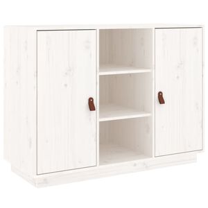 vidaXL Komoda bela 100x40x75 cm trdna borovina