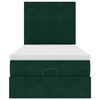 vidaXL Otomanski posteljni okvir z vzmetnicami zelen 80x200cm žamet