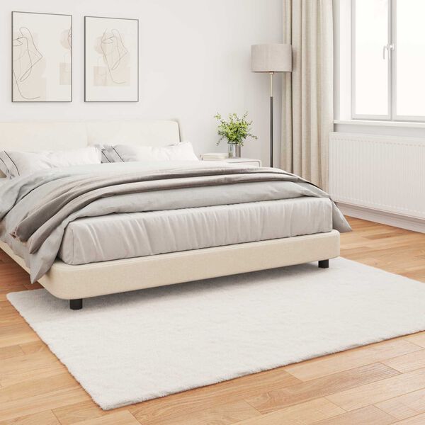 vidaXL Umetno zajčje preproga Olite krema 140 x 200 cm Poliester