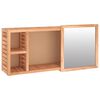 vidaXL Omarica z ogledalom 80x17x34 cm trdna orehovina