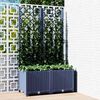 vidaXL Vrtno korito z re&scaron;etko modro-sivo 80x40x136 cm PP