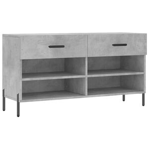 vidaXL Regal za čevlje betonsko siv 102x35x55 cm inženirski les