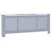 vidaXL Pokrov za radiator MDF siv 205 cm
