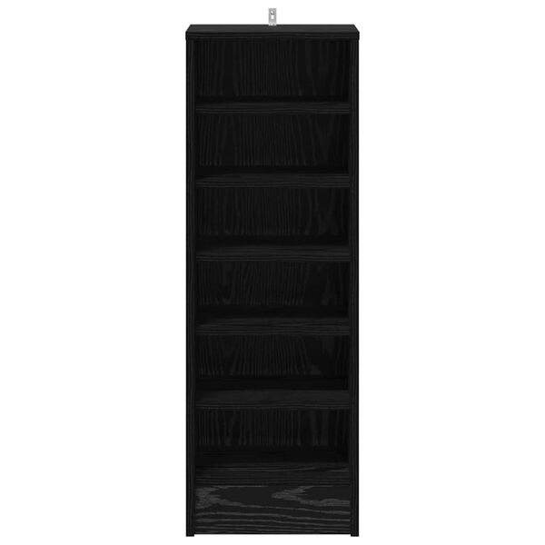 vidaXL Omara za čevlje Črna Orehovina 32 x 35 x 90 cm Konstruiran les