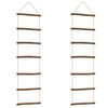 vidaXL Stenske dekoracije v obliki lestve 2 kosa 30x100cm Naravna veja