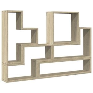 vidaXL Stenska polica sonoma hrast 96x12x64 cm iverna plo&scaron;ča