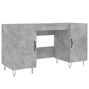 vidaXL Pisalna miza betonsko siva 140x50x75 cm inženirski les