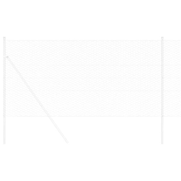 vidaXL &Scaron;esterokotna ograja srebrna 0,6 x 10 m Pocinkano jeklo