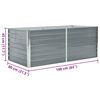 vidaXL Dvignjeno cvetlično korito 160x80x45cm pocinkano jeklo sivo