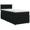 vidaXL Postelja boxspring z vzmetnico Črna 80 x 200 cm Blago
