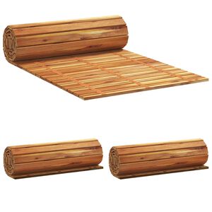 vidaXL Vrtnarska pot 3 kos Naravna 200 x 50 cm Masiven les akacije