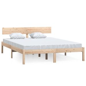 vidaXL Posteljni okvir iz trdne borovine 120x200 cm