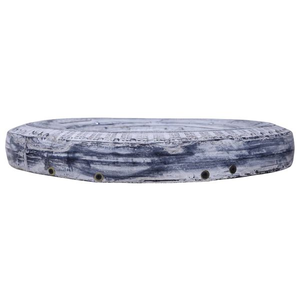 vidaXL Zrcalo belo 50 cm obnovljena gumijasta pnevmatika