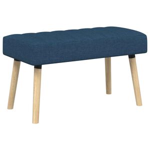 vidaXL Bench z kanalnim oblazinjenjem Modra 80 x 40 x 46 cm Blago