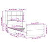 vidaXL Posteljni okvir brez vzmetnice vo&scaron;čeno rjav 75x190 cm borovina