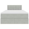 vidaXL Postelja s shranjevanjem Svetlo siva 120 x 200 cm Žamet