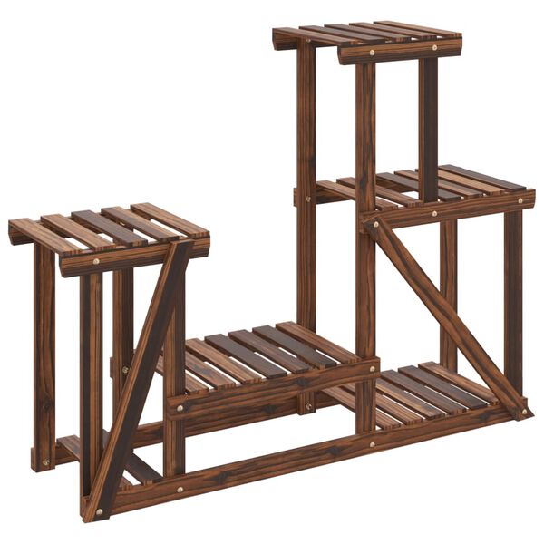 vidaXL Stojalo za rastline 90x25x73,5 cm trden les jelke