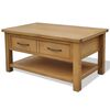 vidaXL Klubska mizica 88x53x45 cm trdna hrastovina