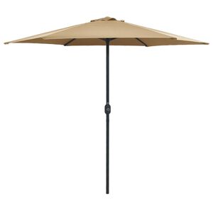 vidaXL Zunanji senčnik z aluminijastim drogom 270x246 cm taupe