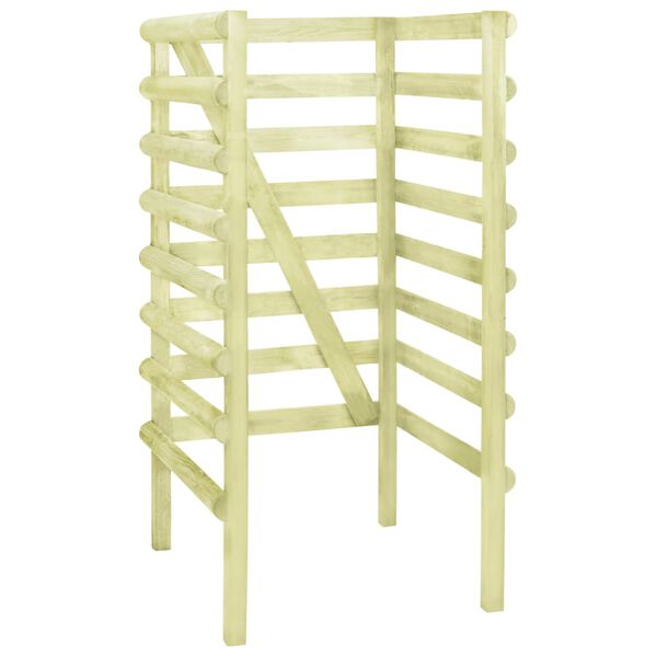 vidaXL Enojna lopa za smetnjak 70x80x150 cm impregnirana borovina