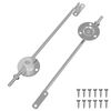 vidaXL Zatik za podporo pokrova 2 pcs srebrna 194 x 36 x 18 mm elezo