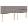 vidaXL Otomanski posteljni okvir z vzmetnicami taupe 200x200 cm blago