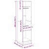 vidaXL Garderobna omara Črni hrast 50 x 50 x 200 cm Konstruiran les