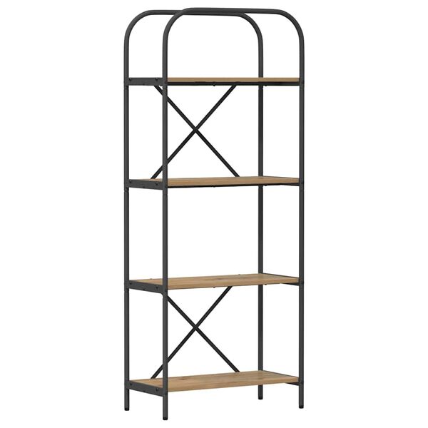 vidaXL Knjižna polica Umetni hrast 60 x 30 x 146 cm Konstruiran les