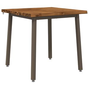 vidaXL 70 x 70 x 75 cm Masiven les akacije Naravna in kava Kvadrat
