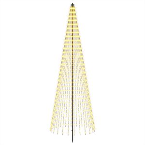 vidaXL LED božično drevesce EKENAS 285 cm 744 LED Toplo bela elezo